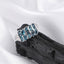 Ocean Blue Topaz Ring in 925 Sterling Silver
