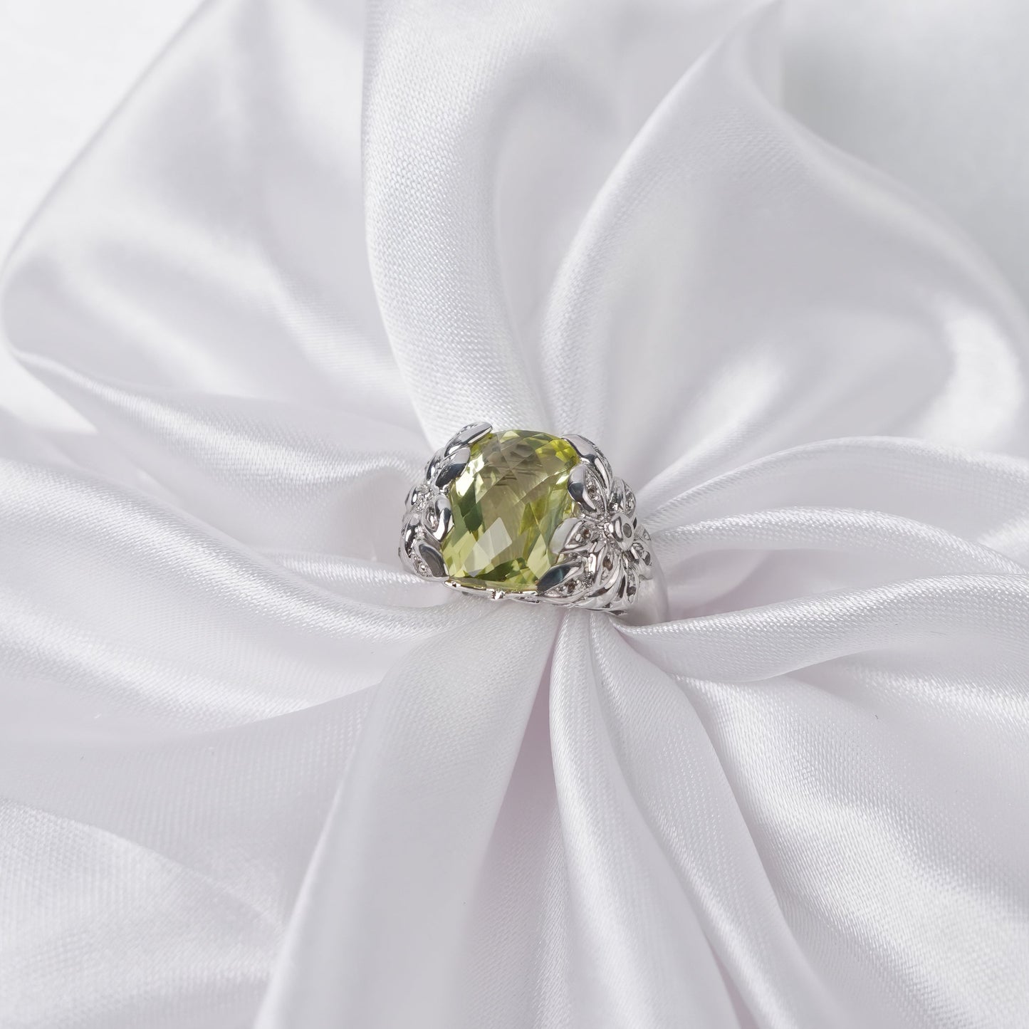 Yellow Citrine Ring in 925 Sterling Silver | Luxury Women’s Gemstone Ring | Handcrafted Designer Jewelry