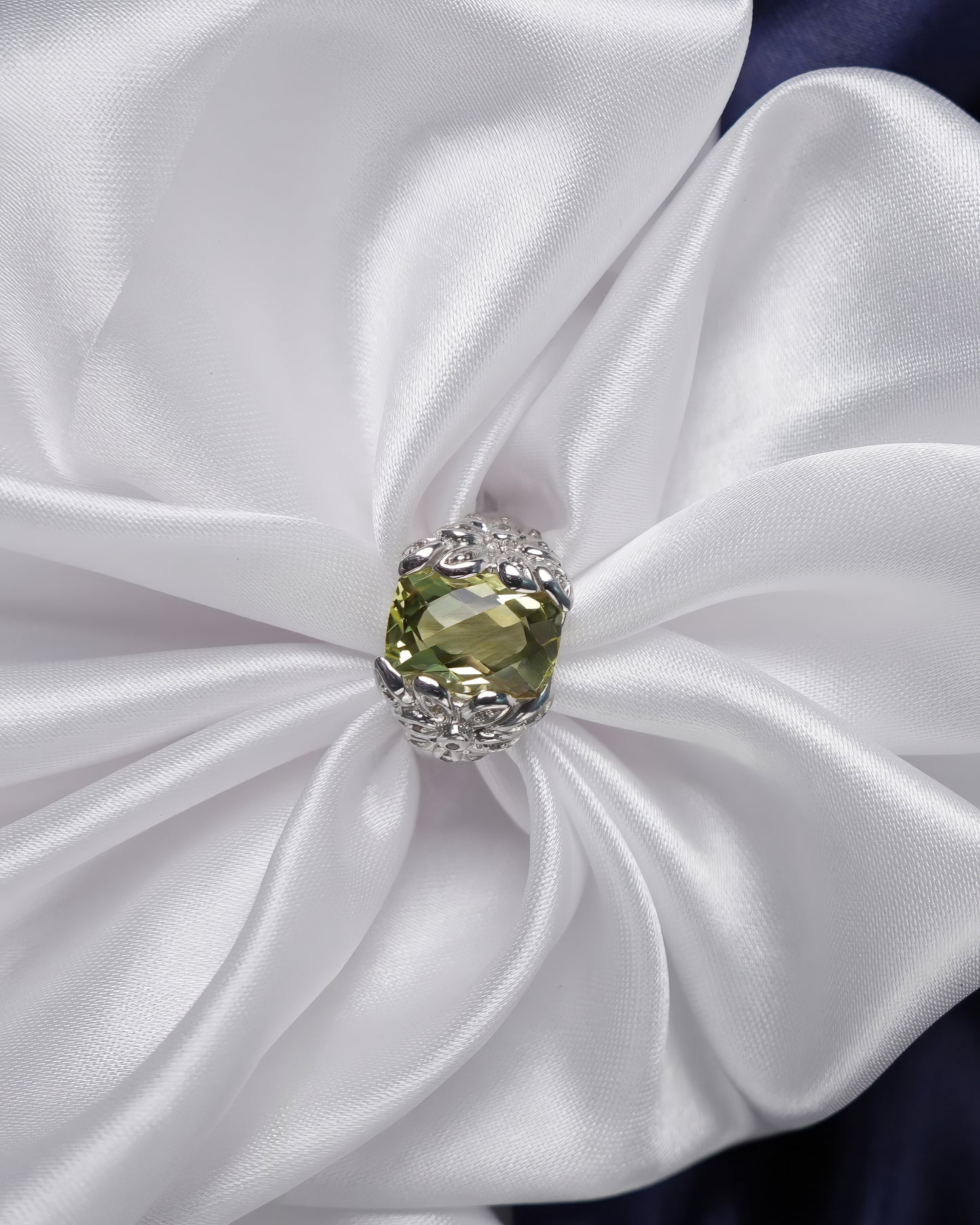 Yellow Citrine Ring in 925 Sterling Silver | Luxury Women’s Gemstone Ring | Handcrafted Designer Jewelry