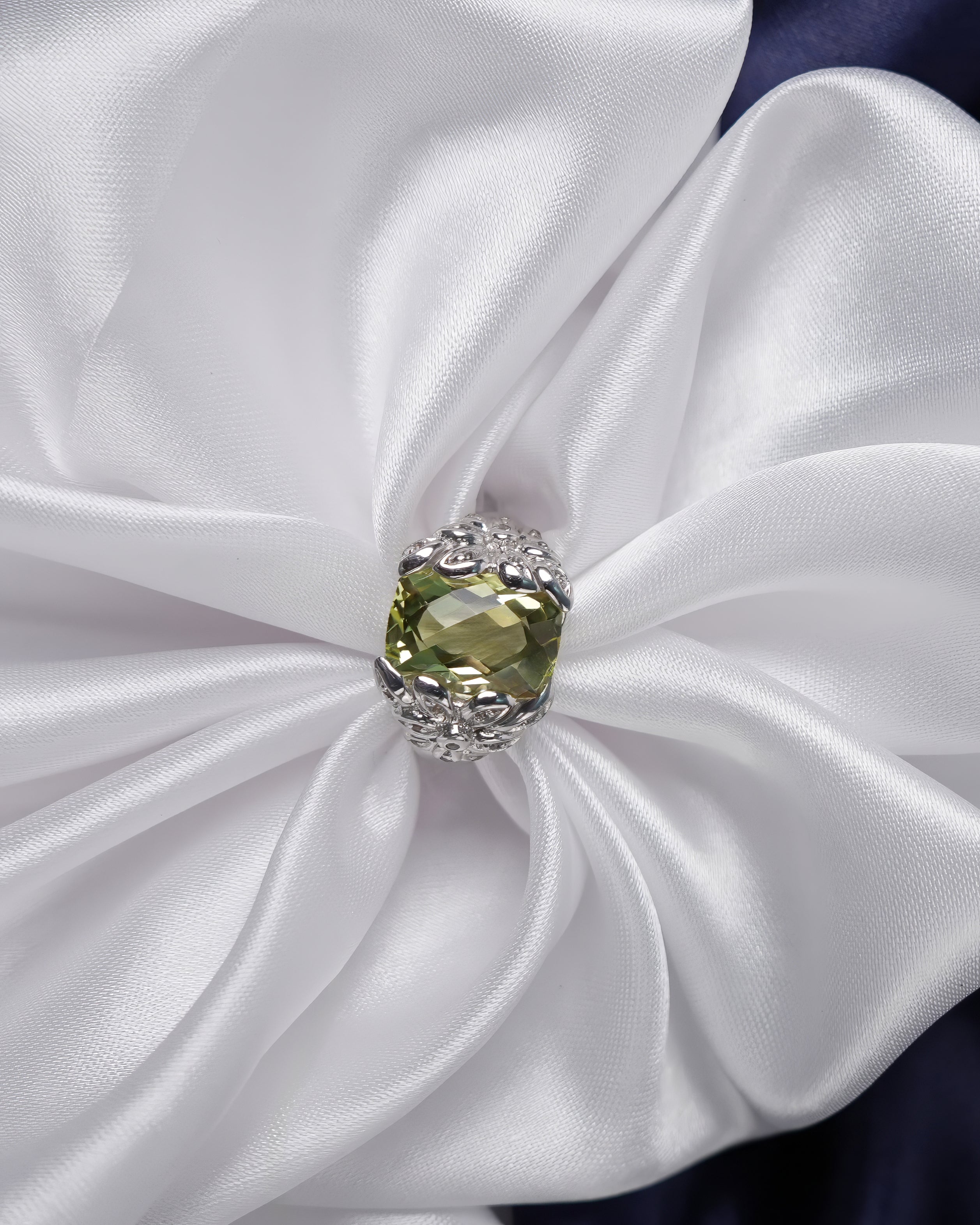 Yellow Citrine Ring in 925 Sterling Silver | Luxury Women’s Gemstone Ring | Handcrafted Designer Jewelry