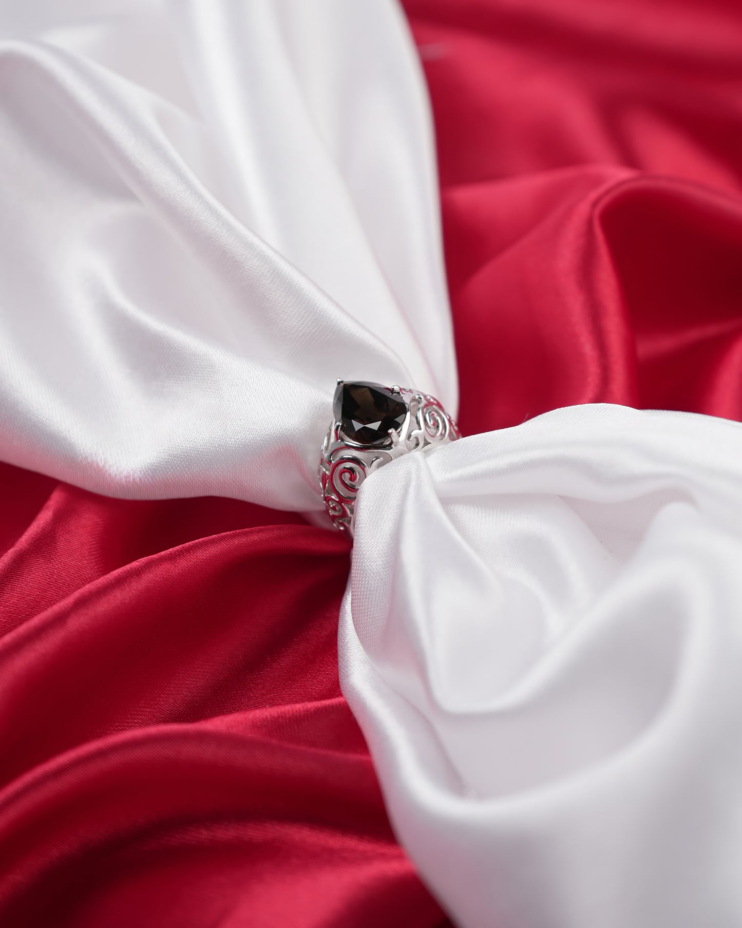 Smoky Quartz Ring in 925 Sterling Silver | Luxury Women’s Gemstone Ring | Heavy 8.91g Silver Statement Piece