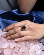 Smoky Quartz Ring in 925 Sterling Silver | Luxury Women’s Gemstone Ring | Heavy 8.91g Silver Statement Piece
