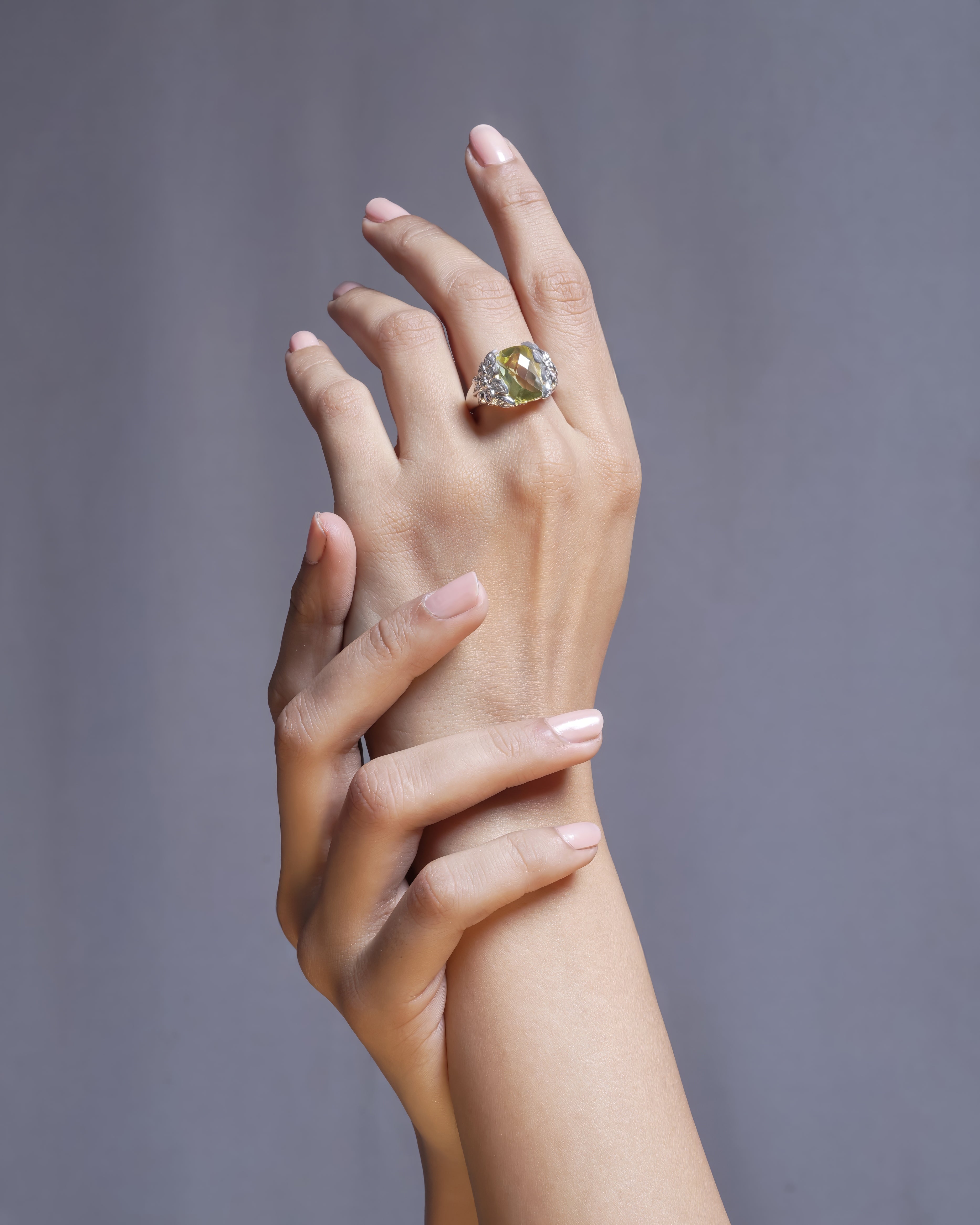 Yellow Citrine Ring in 925 Sterling Silver | Luxury Women’s Gemstone Ring | Handcrafted Designer Jewelry